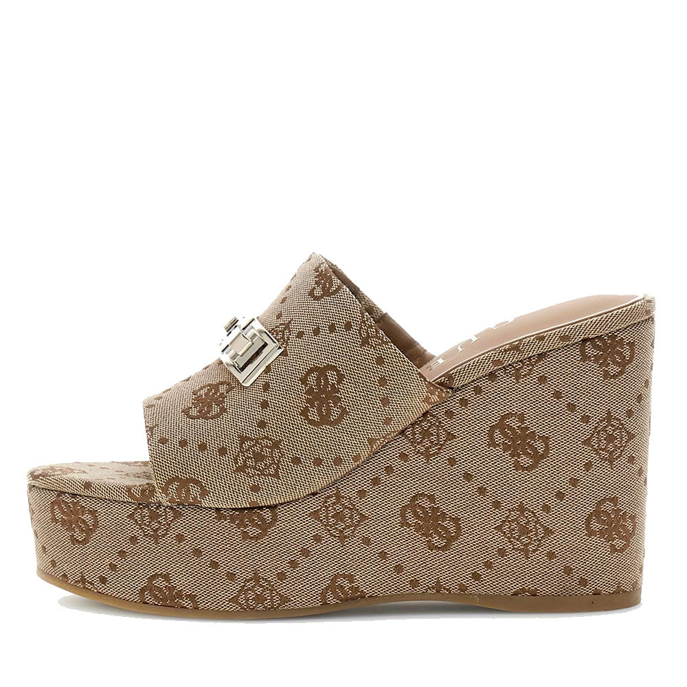 Sandali Donna GUESS con Zeppa Linea Evenza Colore Milk