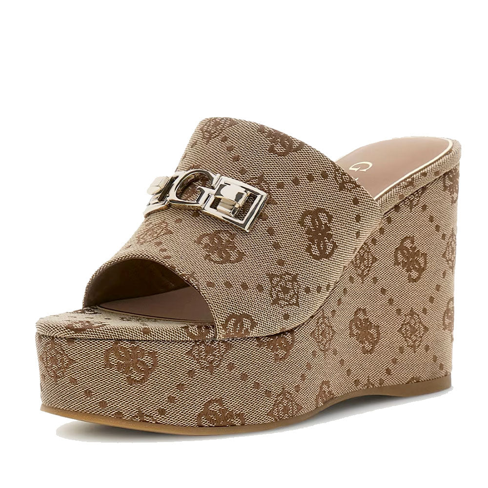 Sandali Donna GUESS con Zeppa Linea Evenza Colore Milk