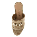 Sandali Donna GUESS con Zeppa Linea Evenza Colore Milk
