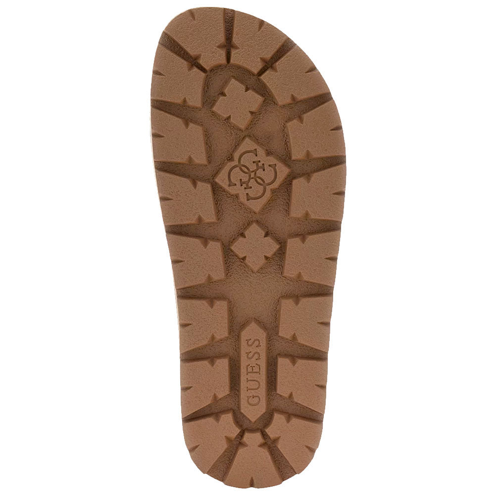 Ciabatte Donna GUESS Linea Faxon Colore Beige - Brown con Doppia Fascia