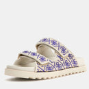 Ciabatte Donna GUESS Linea Fadelizz Colore Cream con Doppia Fascia