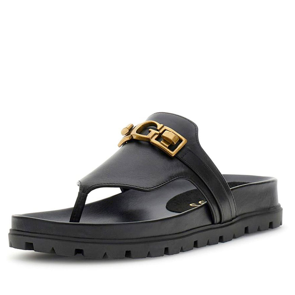 Ciabatte Infradito Donna GUESS in Pelle Nera Linea Farron