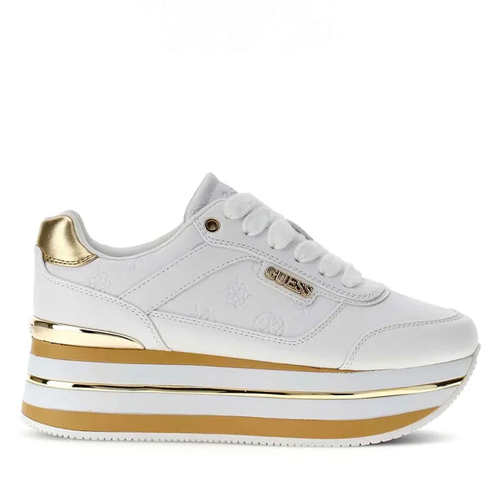 Scarpe Donna GUESS Sneakers Linea Hansin Colore White - Platino