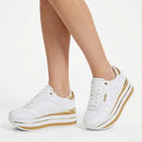Scarpe Donna GUESS Sneakers Linea Hansin Colore White - Platino