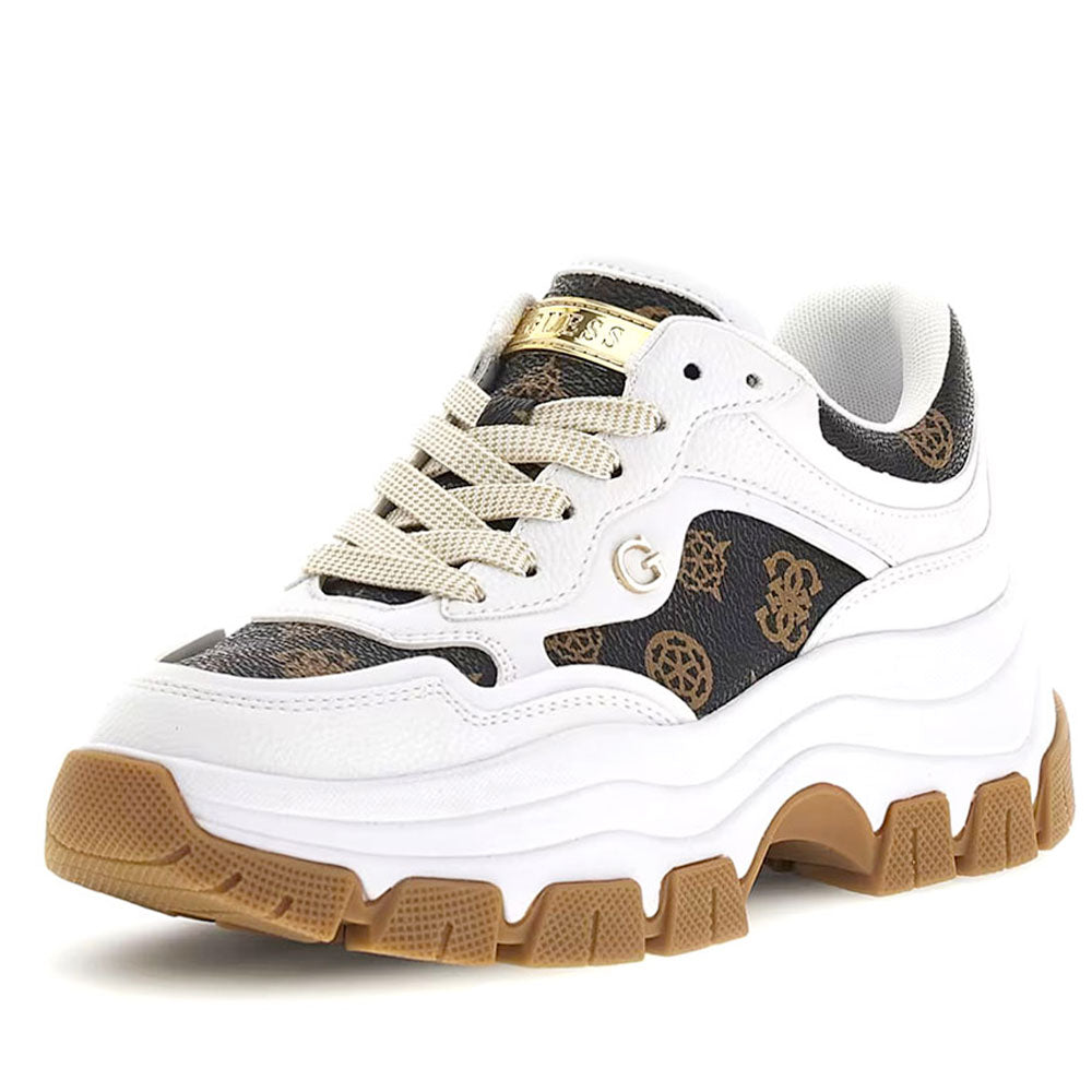 Scarpe Donna GUESS Sneakers White - Brown Linea Brecky