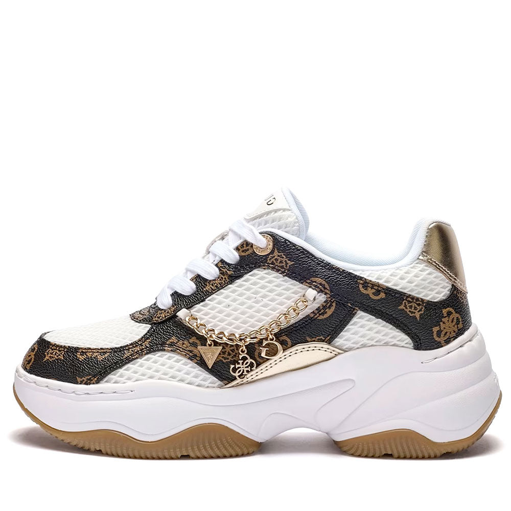 Sneakers Donna GUESS Colore White - Brown Linea Harpaa