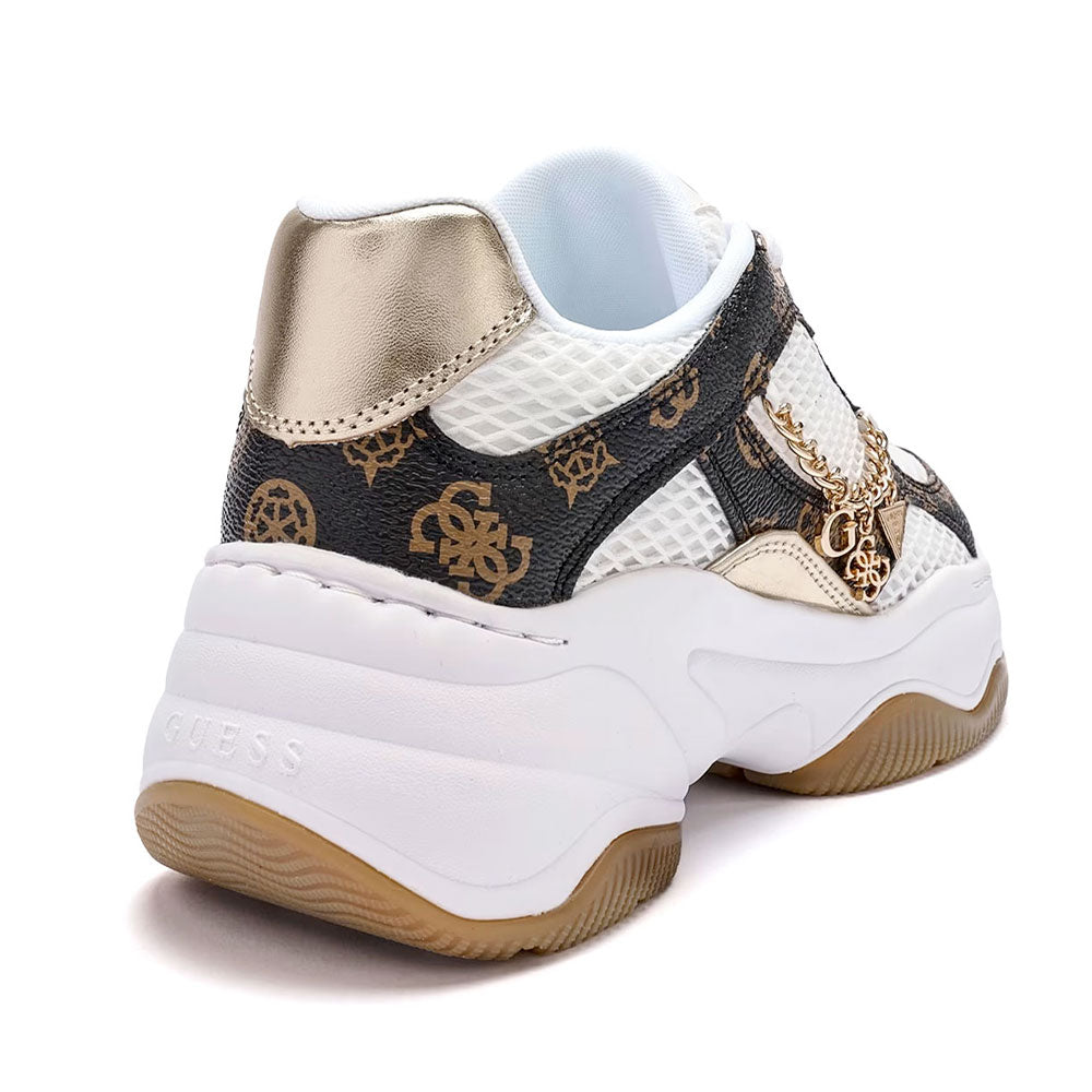 Sneakers Donna GUESS Colore White - Brown Linea Harpaa