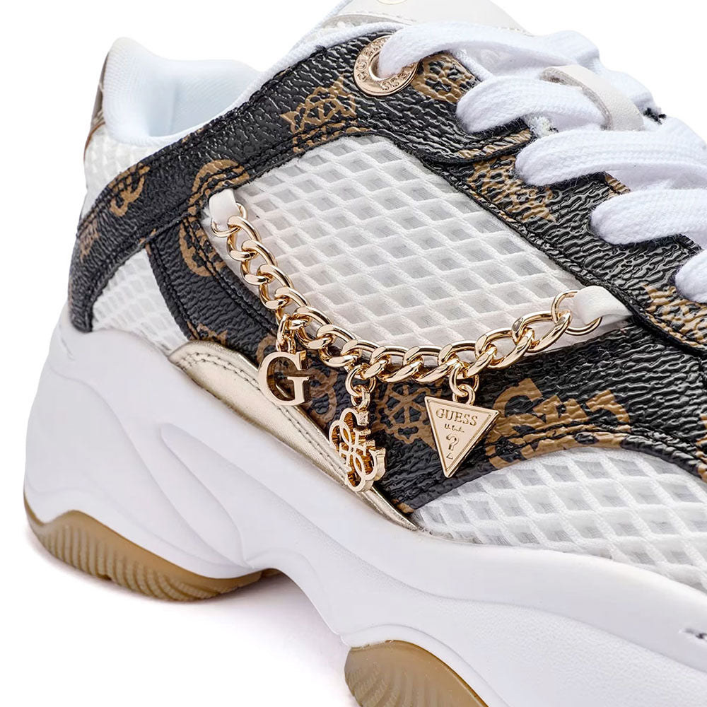 Sneakers Donna GUESS Colore White - Brown Linea Harpaa