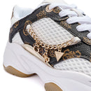 Sneakers Donna GUESS Colore White - Brown Linea Harpaa