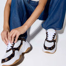 Sneakers Donna GUESS Colore White - Brown Linea Harpaa