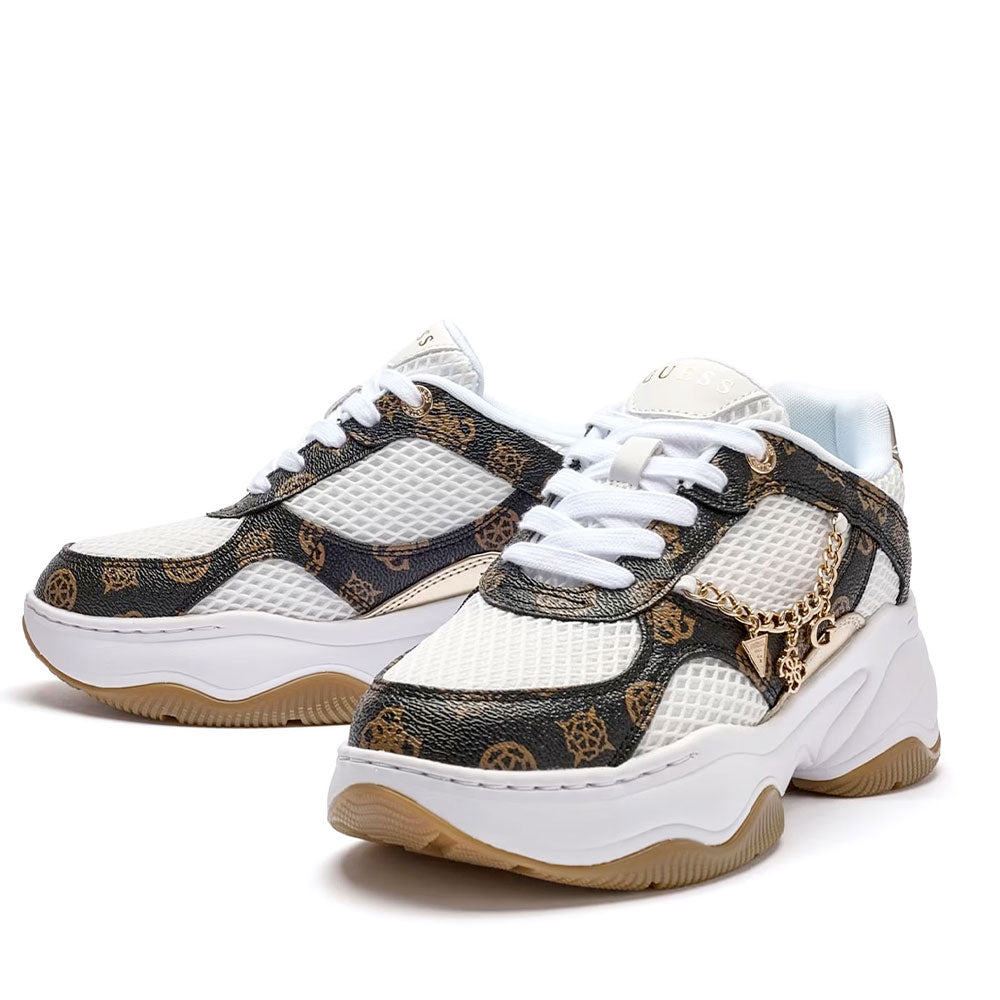 Sneakers Donna GUESS Colore White - Brown Linea Harpaa