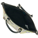 Borsa Donna a Mano con Tracolla GABS G3 PLUS Medium in Pelle stampa Ricamo Fiore Verde