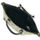 Borsa Donna a Mano con Tracolla GABS G3 PLUS Large in Pelle stampa Ricamo Fiore Verde