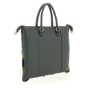 Borsa Donna a Mano con Tracolla GABS G3 PLUS Large in Pelle stampa Ricamo Fiore Verde
