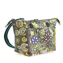 Borsa Donna a Mano con Tracolla GABS G3 PLUS Large in Pelle stampa Ricamo Fiore Verde