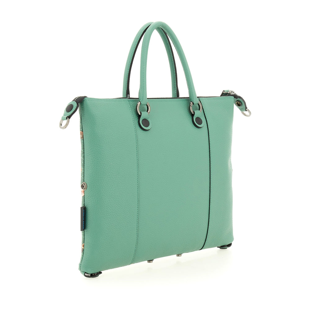 Damen-Henkeltasche mit Umhängeriemen GABS G3 PLUS Large aus geprägtem Leder Rosone