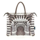 Borsa Donna a Mano con Tracolla GABS G3 PLUS Medium in Pelle stampa Portone B/N
