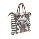 Borsa Donna a Mano con Tracolla GABS G3 PLUS Medium in Pelle stampa Portone B/N