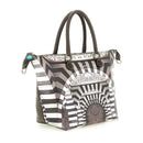 Borsa Donna a Mano con Tracolla GABS G3 PLUS Large in Pelle stampa Portone B/N