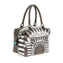 Borsa Donna a Mano con Tracolla GABS G3 PLUS Large in Pelle stampa Portone B/N