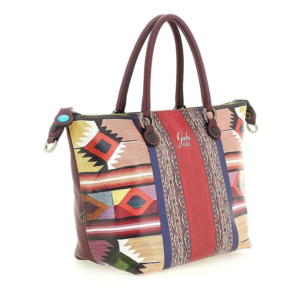 Borsa Donna a Mano con Tracolla GABS G3 PLUS Large in Pelle stampa Perù