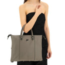 Borsa Donna a Mano con Tracolla GABS G3 PLUS Medium in Pelle Martellata color Zinco