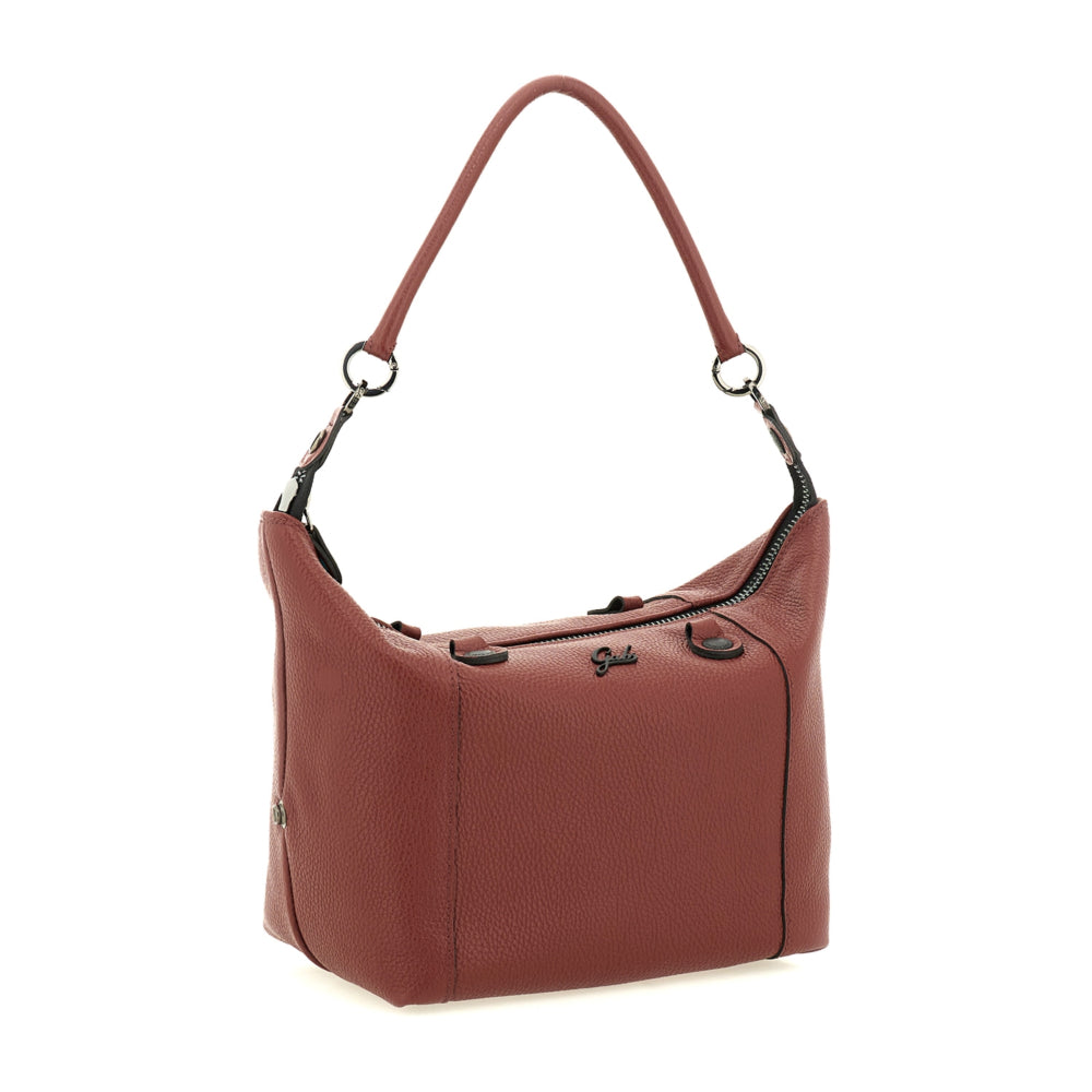 Borsa Donna a Mano con Tracolla GABS G3 PLUS Medium in Pelle Martellata color Terracotta