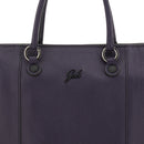 Borsa Donna a Mano con Tracolla GABS G3 PLUS Medium in Pelle Martellata Purple Blue