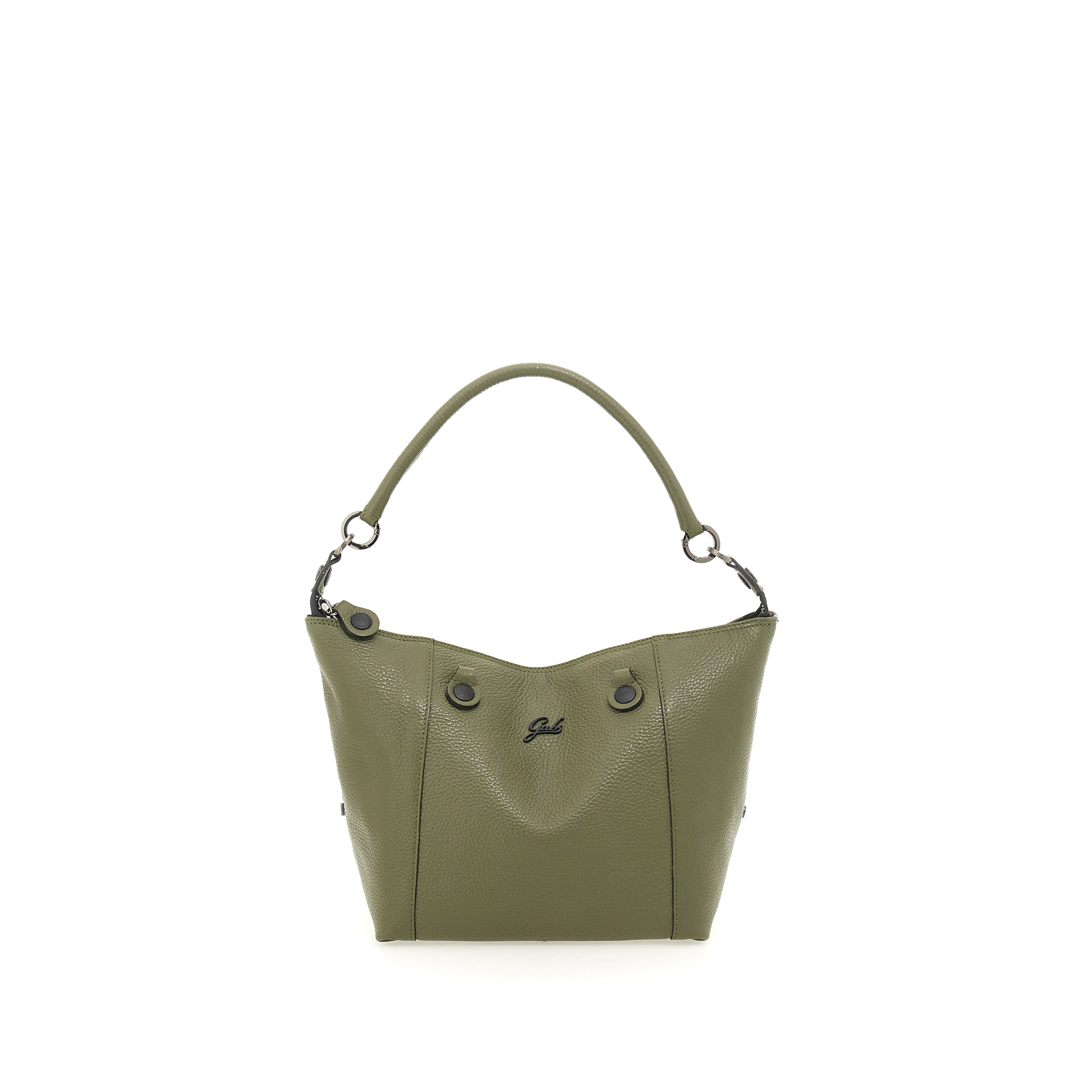 Borsa Donna a Mano con Tracolla GABS G3 PLUS in Pelle Martellata Verde Militare Large