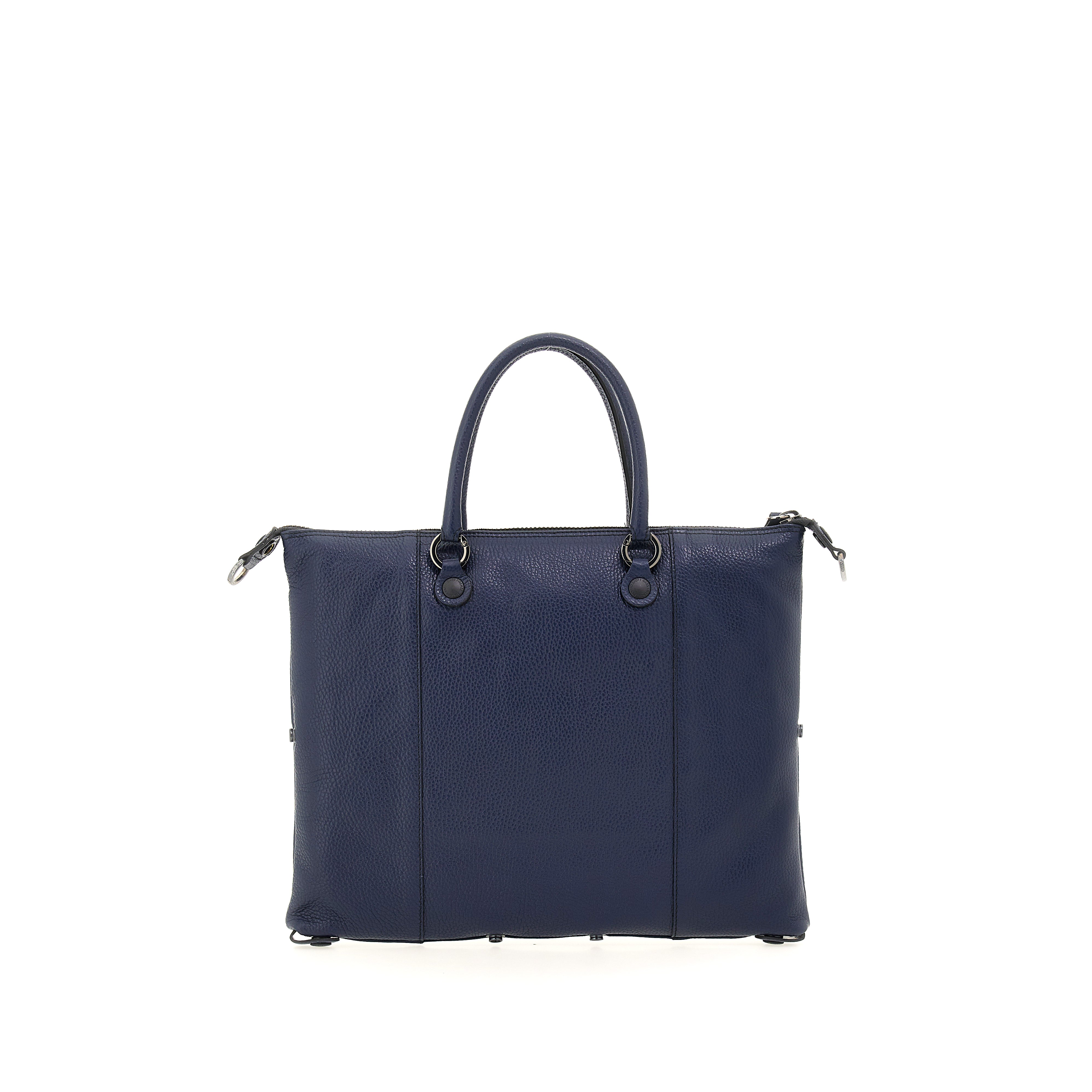 GABS G3 PLUS Damenhandtasche mit Schultergurt aus mittelblauem gehämmertem Leder