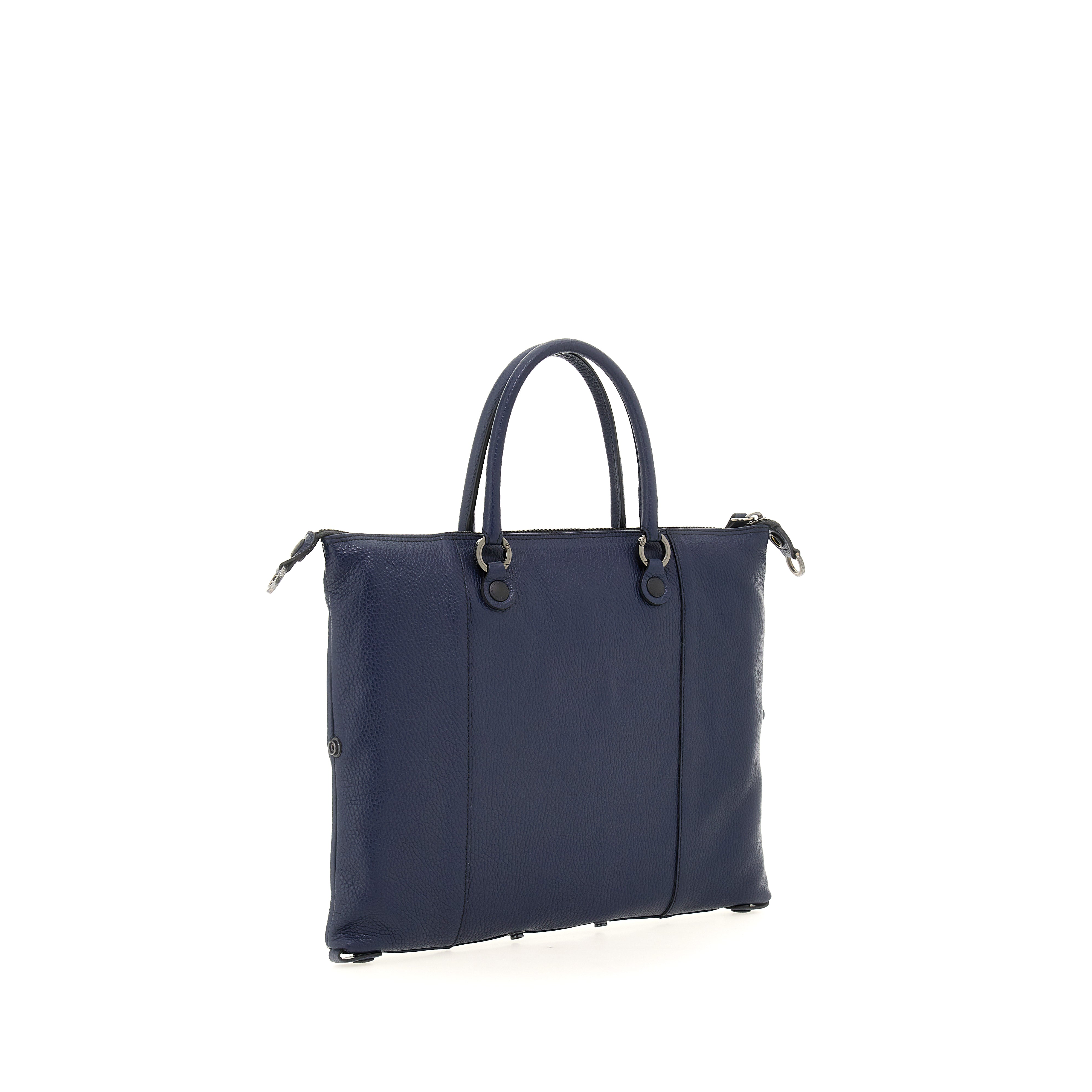 GABS G3 PLUS Damenhandtasche mit Schultergurt aus mittelblauem gehämmertem Leder