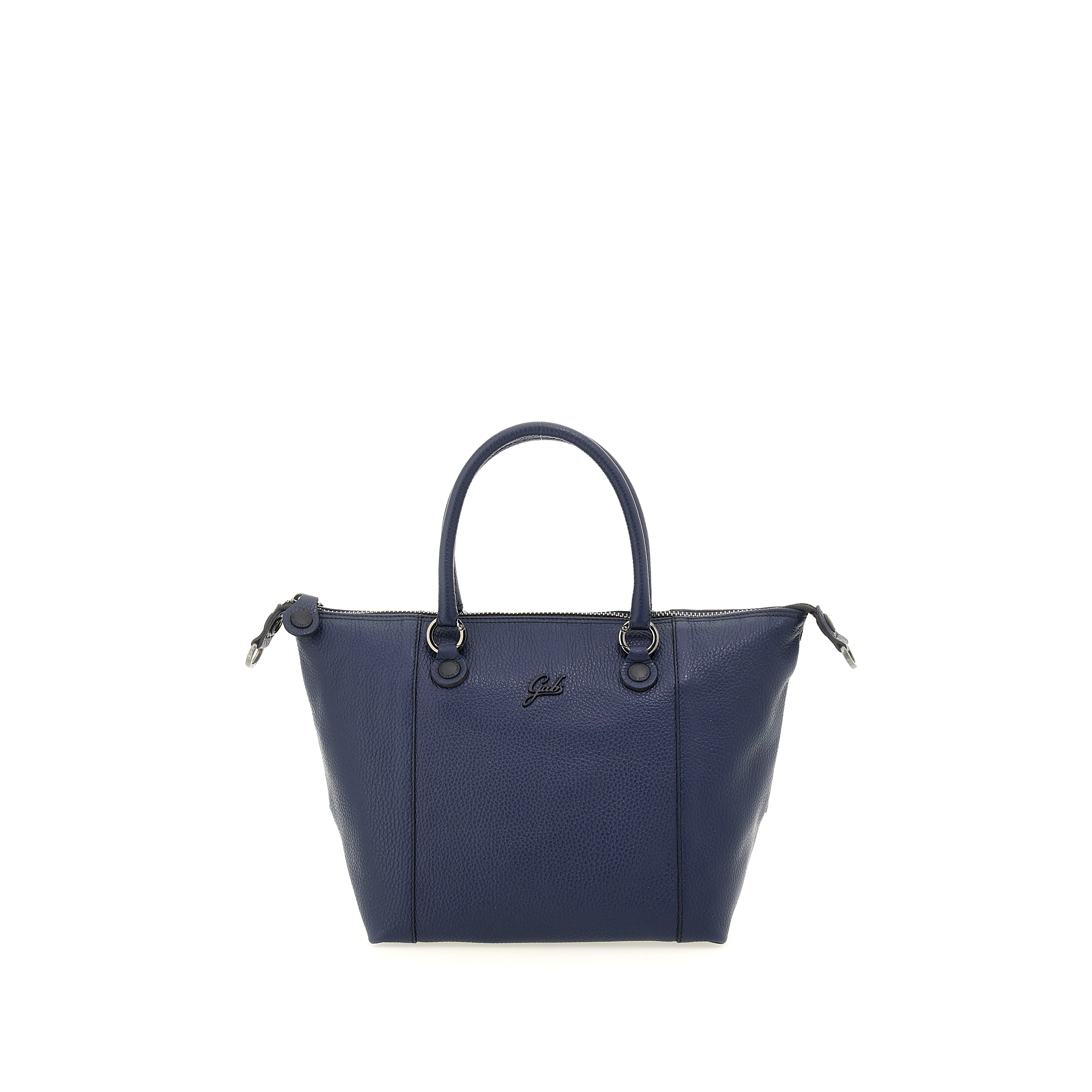 GABS G3 PLUS Damenhandtasche mit Schultergurt aus mittelblauem gehämmertem Leder