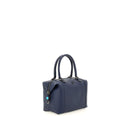 GABS G3 PLUS Damenhandtasche mit Schultergurt aus mittelblauem gehämmertem Leder