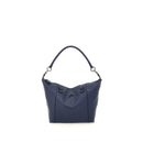 GABS G3 PLUS Damenhandtasche mit Schultergurt aus mittelblauem gehämmertem Leder