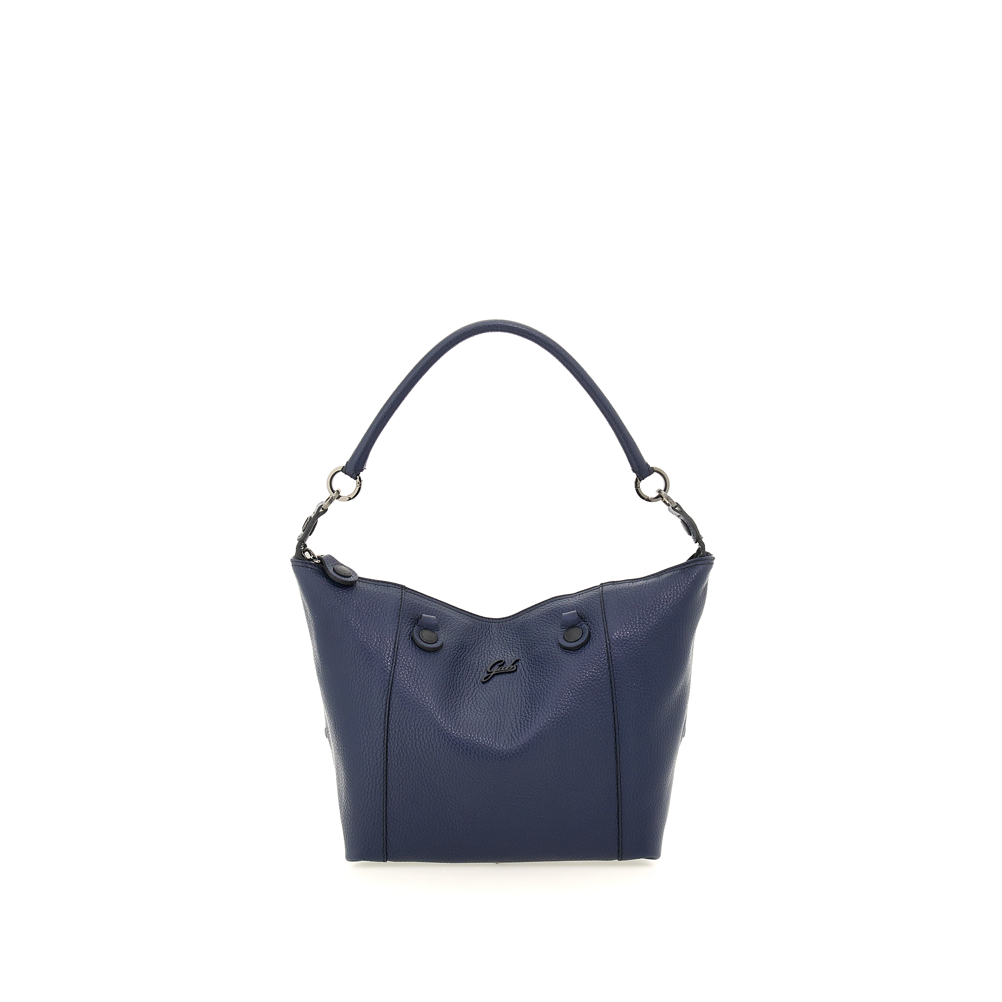 GABS G3 PLUS Damenhandtasche mit Schultergurt aus mittelblauem gehämmertem Leder