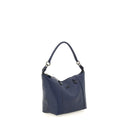 GABS G3 PLUS Damenhandtasche mit Schultergurt aus mittelblauem gehämmertem Leder