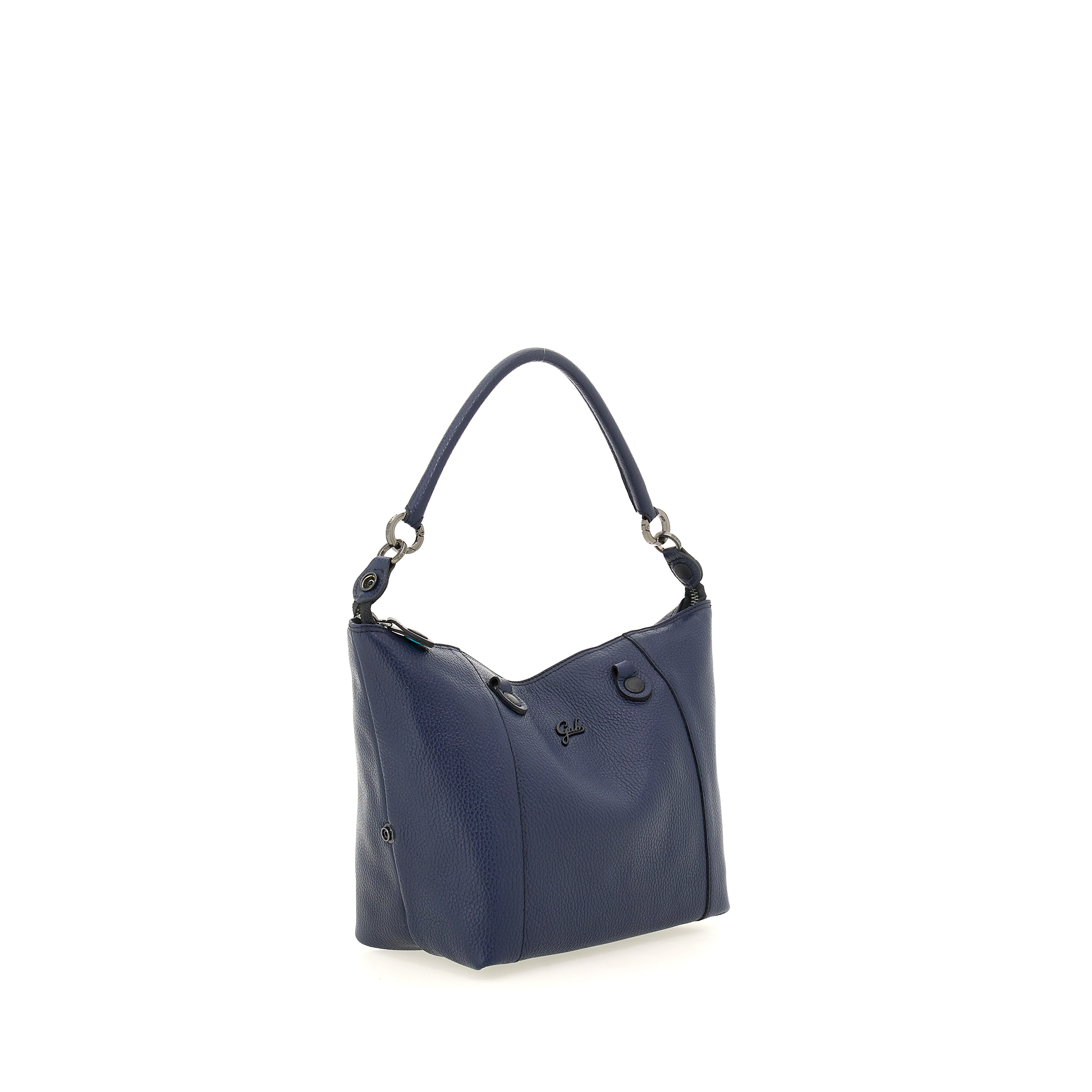 GABS G3 PLUS Damenhandtasche mit Schultergurt aus mittelblauem gehämmertem Leder