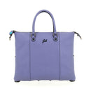 GABS G3 PLUS mittelgroße Damen-Handtasche mit Schultergurt aus gehämmertem Leder, Kornblumen-Lila