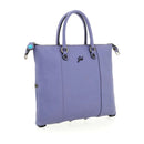 GABS G3 PLUS mittelgroße Damen-Handtasche mit Schultergurt aus gehämmertem Leder, Kornblumen-Lila