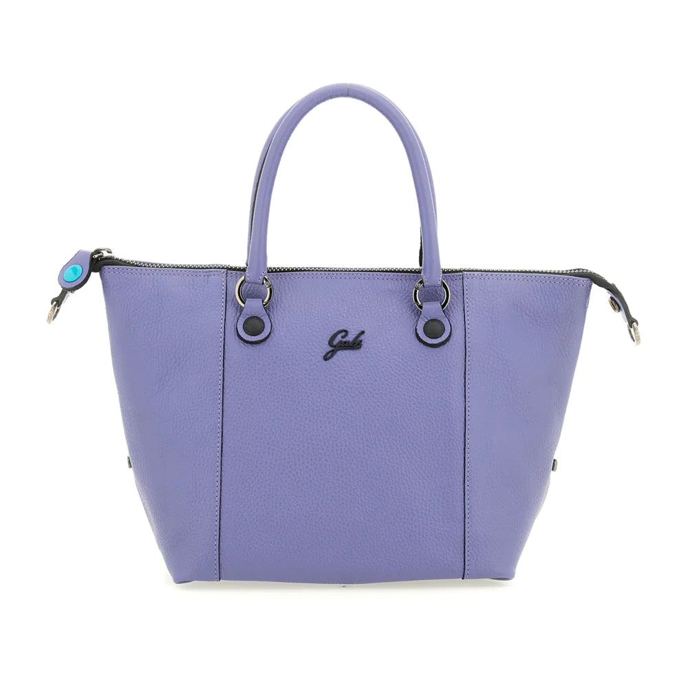 GABS G3 PLUS mittelgroße Damen-Handtasche mit Schultergurt aus gehämmertem Leder, Kornblumen-Lila