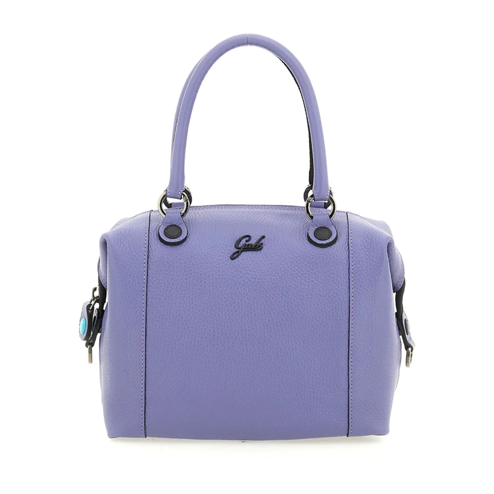 GABS G3 PLUS mittelgroße Damen-Handtasche mit Schultergurt aus gehämmertem Leder, Kornblumen-Lila