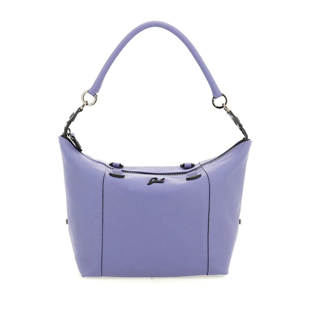 GABS G3 PLUS mittelgroße Damen-Handtasche mit Schultergurt aus gehämmertem Leder, Kornblumen-Lila