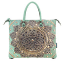 Damen-Henkeltasche mit Umhängeriemen GABS G3 PLUS Large aus geprägtem Leder Rosone