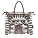 Borsa Donna a Mano con Tracolla GABS G3 PLUS Large in Pelle stampa Portone B/N