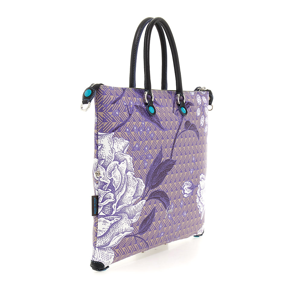 Borsa Donna a Mano con Tracolla GABS G3 PLUS in Pelle stampa Rose