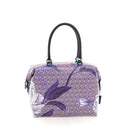 GABS G3 PLUS Damenhandtasche mit Schultergurt aus rosa Toni Glicine Large bedrucktem Leder