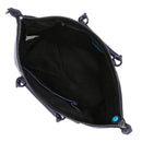 GABS G3 PLUS Damenhandtasche mit Schultergurt aus mittelblauem gehämmertem Leder