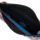 Borsa Donna a Tracolla GABS Beyonce Media in Pelle stampa Ricamo Fiore Fuxia