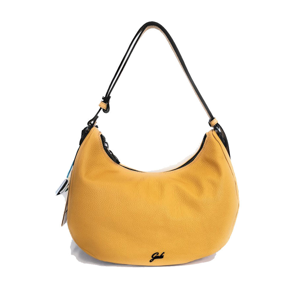 Borsa Donna a Spalla GABS Maite in Pelle Martellata Giallo Miele Large