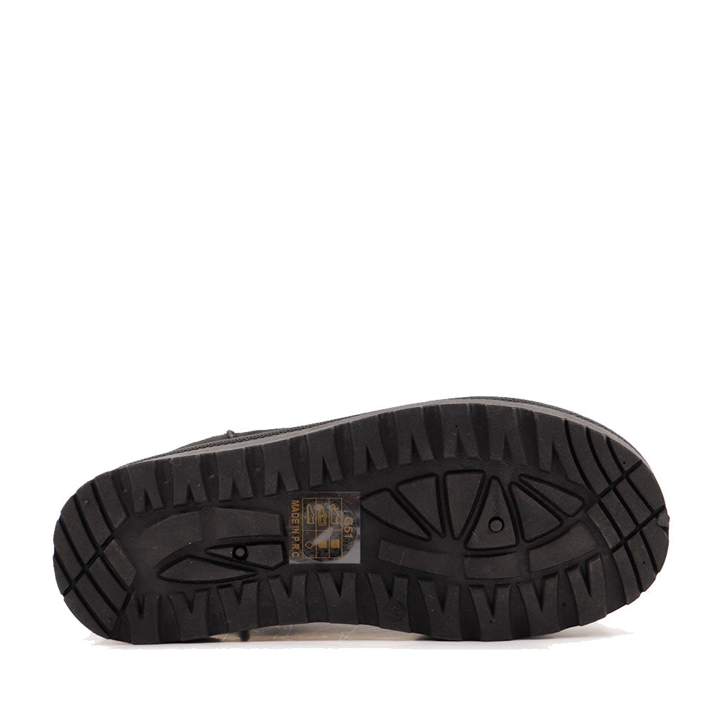 Stivaletti Imbottiti Platform in Tessuto Sintetico e Eco Pelliccia Nero